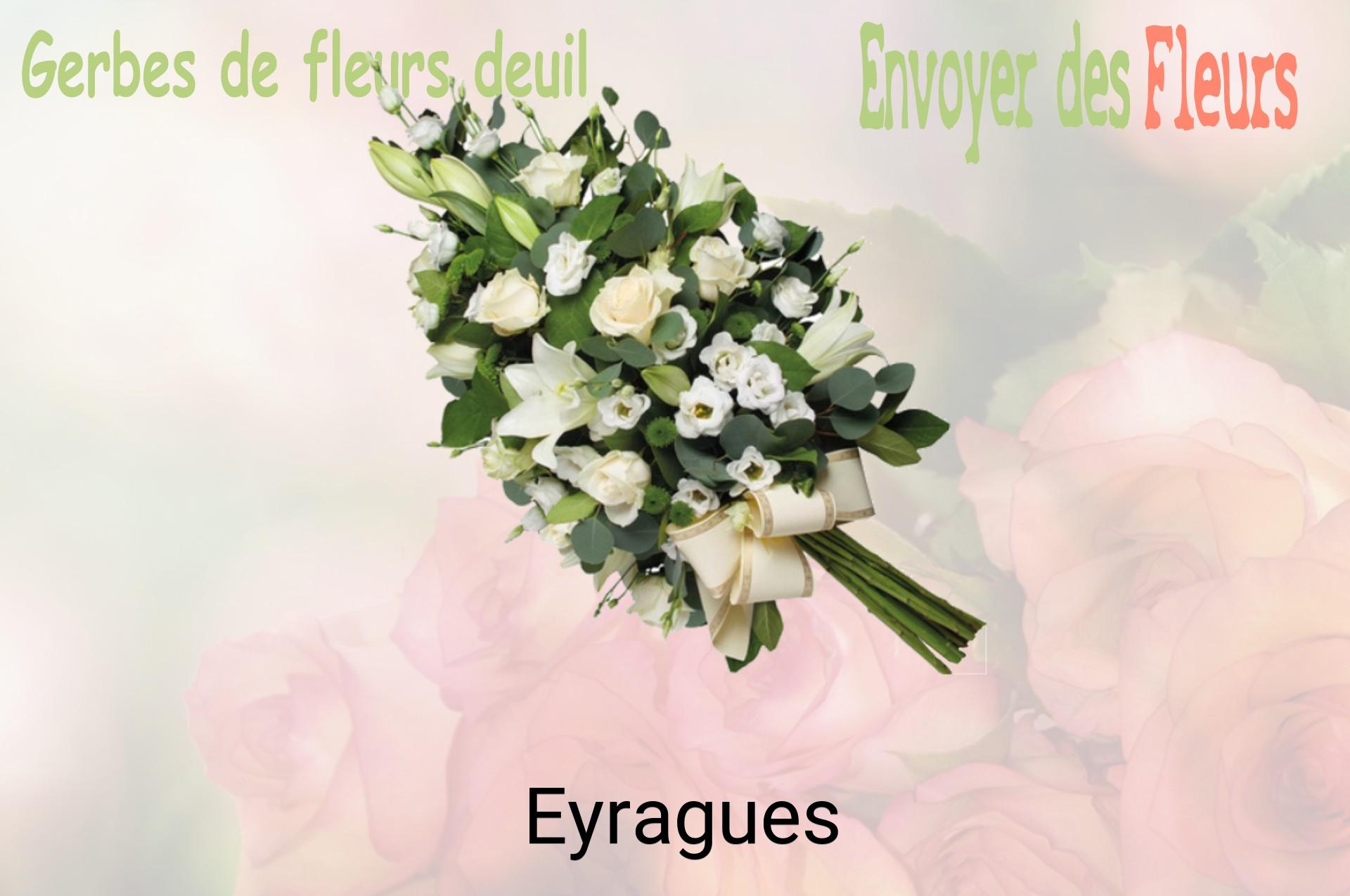 Gerbe de fleurs de deuil livrée à Eyragues